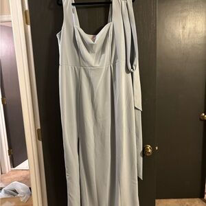Show Me Your Mumu Paris Gown | Steel Blue Stretch